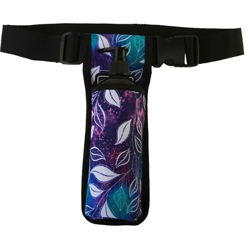 Massage Oil Lotion Bottle Holster Hands Free Adjustable Waist Strap Secure Universal Fit for Massage Therapists,Bag Only,Not Bottle Included(Dreamy Purple)