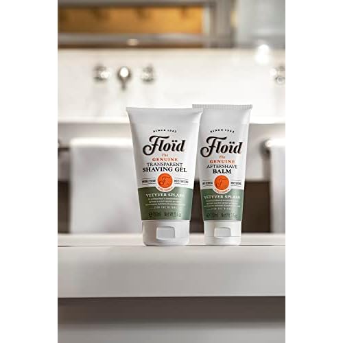 Floid Vetyver Splash Transparent Shaving Gel, 5.4 FL Oz, Made in ITALY