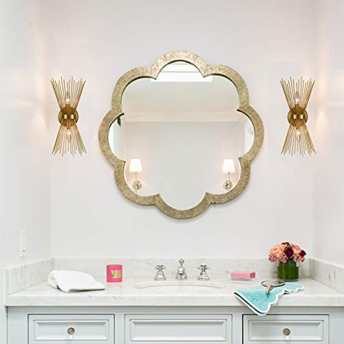 Brass Starburst Vanity Wall Sconce Light Mid-Century Style - YUBOLE