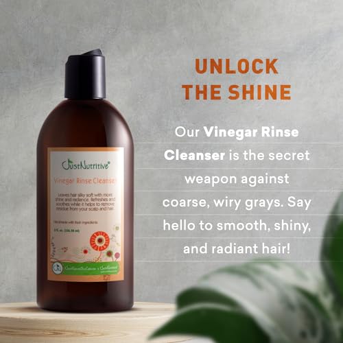 Gray Hair Kit with Shampoo Conditioner Vinegar Rinse Natural Brightening
