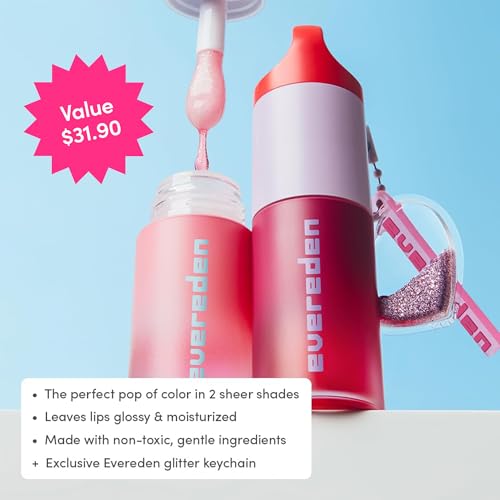 Evereden Baby & Kids Lip Care Set: Non-Toxic Lip Balm & Tinted Lip Gloss ? Perfect Hydrating Base & Sakura Gloss for Soft Lips | Non-toxic and Fragrance Free Baby Lip Balm