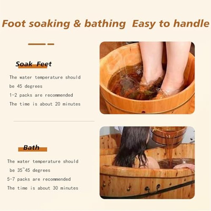 30 Pack Herbal Foot Soak Bags -Natural Ginger Mugwort Foot Detox Soak ,Body care herbal package Soothes Tired ,Chinese Herbal Foot Bath Spa Gift for Men & Womenäõõ®ßæ˩ñé?øÜÊÅøÐ (32 Ounce (Pack of 1), 28)