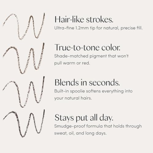 Dark Brown Eyebrow Pencil - Hair-Like Strokes, Long-Lasting & Smudge Proof - Ravie Beauty