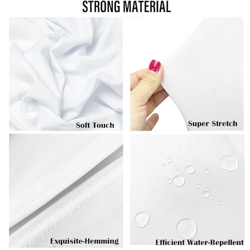 White 40PCS Waterproof Spandex Folding Chair Covers for Party & Events