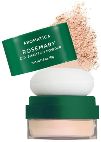 AROMATICA Rosemary Dry Shampoo Powder 10g Travel Size for Oily Hair