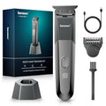 Body Hair Trimmer for Men - Kensen Electric Groin & Pubic Hair Trimmer, Rechargeable Ball Shaver Groomer, Waterproof Mens Body Groomer Kit for Sensitive Areas, Cordless for Wet/Dry Use (Gray)