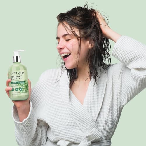 Svvimer Rosemary Hair Thickening Shampoo 11.8 Oz Pack of 2 for Fuller, Stronger Hair