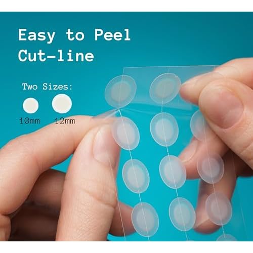 TKTK Pimple Patches Pimple Patches for Face Hydrocolloid Acne Patches Zit Patches for Chin and Nose Skin Care 5 Sizes 136 Count