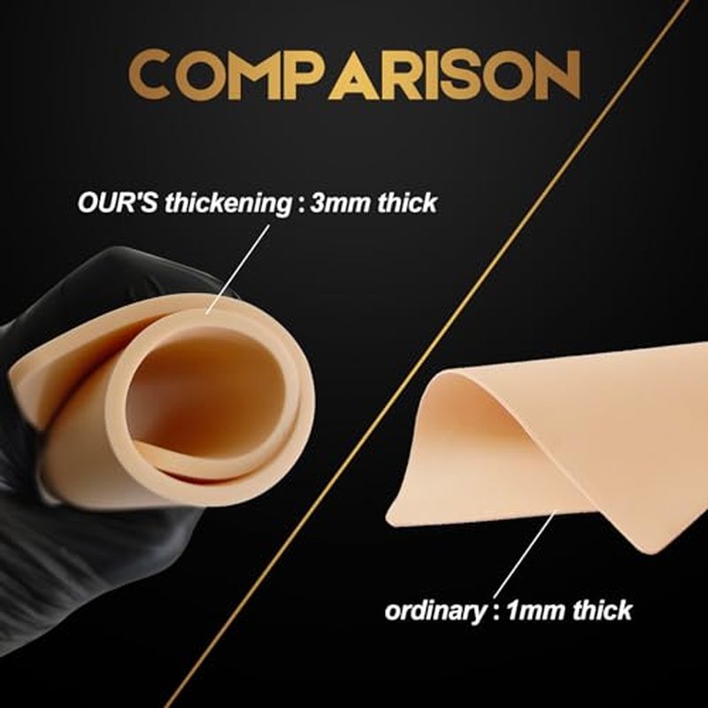 10Pcs Double Sides Thick Fake Skin Tattoo - 86 in Soft Practice Skin for Beginners and Experienced Tattoo Artists