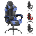 Frovlni Blue Gaming Chair with Footrest, Ergonomic Video Game Chair for Adults