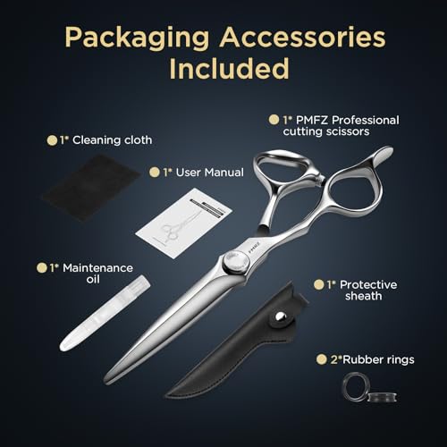 5.5'' Professional Hair Cutting Scissors with Japanese SUS440C Steel - Ergonomic Barber Shears for Salon & Home Use