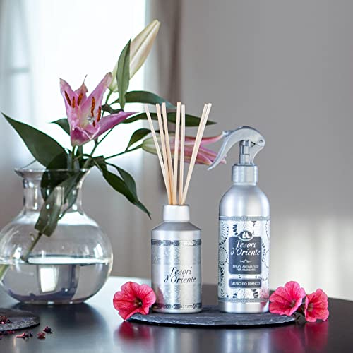 Tesori d'Oriente Muschio Bianco Diffusore Aromatico con bastoncini, 200 ml'