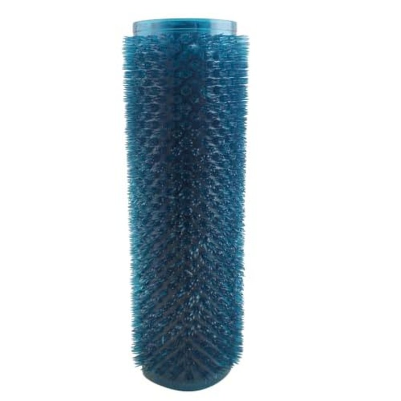 Grass Textured Spa Quality Foot Scrubber Shower Bath Mat Anti-Slip 24.5" x 13.5" Comforts Tired Feet (Blue)