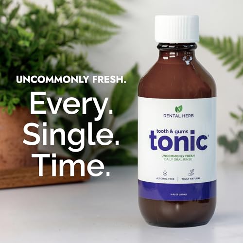 Dental Herb Company Tooth & Gums Tonic Mouthwash - Alcohol-Free Herbal Oral Rinse 18oz