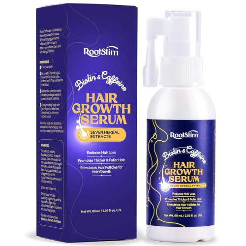 RootStim Hair Growth Serum with Biotin & Herbal Extracts - Thinning Hair Treatment for Men & Women