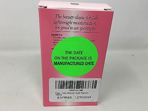 Olay Beauty Fluid Regular 100ml Face & Body Moisturizer - Lightweight Hydrating Lotion