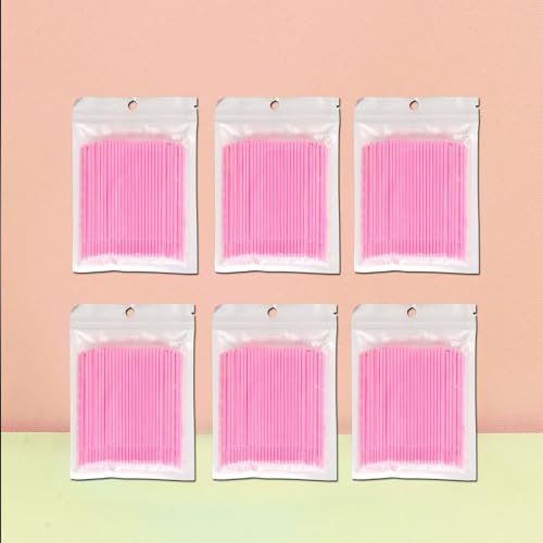 Micro Swabs for Eyelash Extensions 2100PCS Pink 2.0mm - Eyelash & Makeup Tool
