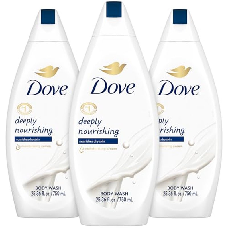Dove Body Wash 3-Pack ? Deeply Nourishing for Softer, Smoother Skin, 25.4 Oz Ea
