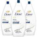 Dove Deeply Nourishing Body Wash 3-Pack - Moisturizing & Hydrating for Soft Skin