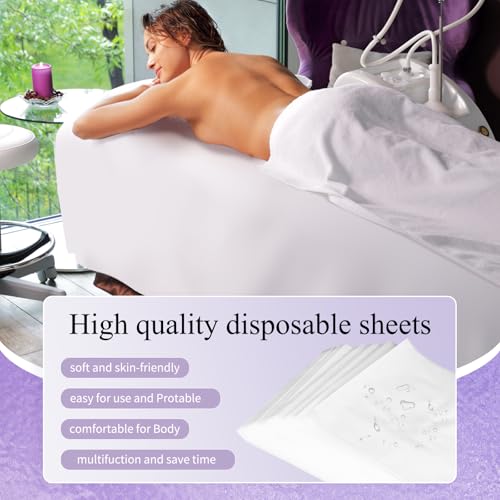 Disposable Bed Sheets A-White 31.5 x 71 Inches for Massage Spa & Tattoo Tables