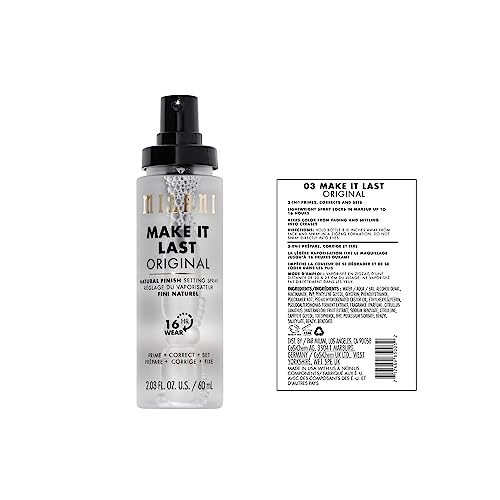 Milani Setting Spray + Primer, Make It Last Original - Natural Finish with Niacinamide for Hydration, Setting Spray for Makeup and Face Primer, 3-in-1 Prime + Hydrate + Set, 2.03 Fl. Oz