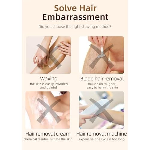 Dual-Head Rechargeable Hair Trimmer for Women, Body Shaver with 3D Floating Blades, Detachable Heads, Smooth & Painless Hair Removal