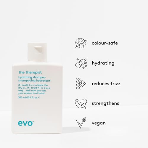 Hydrating Shampoo for Dry Color-Treated Hair - EVO The Therapist 10.1 Fl Oz