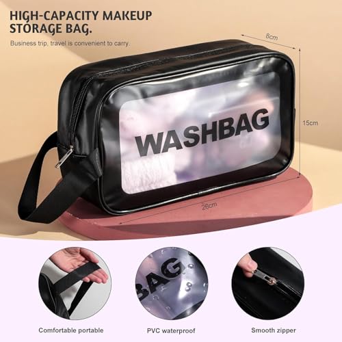 HGHDBT 57pcs Black Makeup Brush Set with Case - Professional Synthetic Face & Eye Brushes