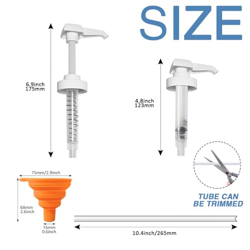 12 Pack Gallon Pump Dispenser 38-400 7cc for Jug Bottles - Heavy Duty Plastic