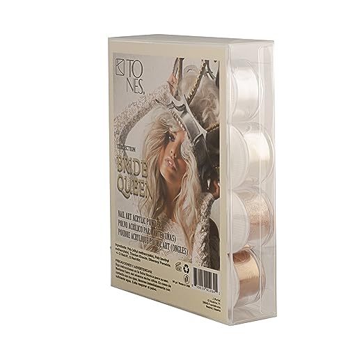 TONES Acrylic Nail Powder Collection ? Premium Formula for Salon Inspired Manicure & Shiny, Durable Bubble Free Art | 12 Royal Shades (Bride Queen)