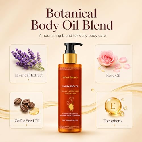 Body Firming Oil for Crepey Skin 2 Pack - Lightweight, Spa-Inspired Formula