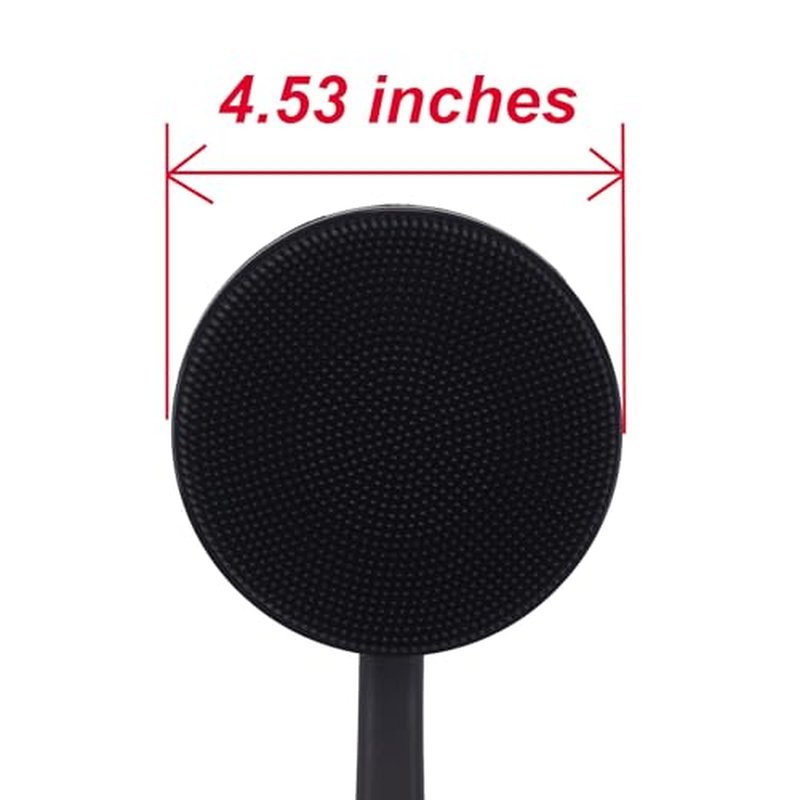 DNC Back Scrubber for Shower, Silicone Shower Brush with Long Handle Soft Bristles, Bath Body Exfoliator Washer for Men Women