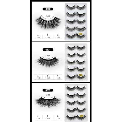 ¡æVayator 10 Pairs/Set 3D Mink Lashes Natural False Eyelashes Dramatic Volume Fake Lashes Makeup Eyelash Extension Silk Eyelashes (G809)