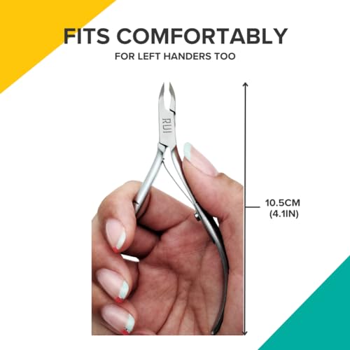 Cuticle Nipper with 4mm Jaw - Precision Nail Tool for Detailed Cuticle Work - Single Spring