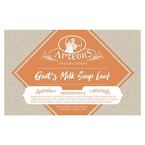Organic Goat's Milk Soap Loaf - Cut Into 8 to 10 Soap Bars - Natural Ingredients - Hypoallergenic - 2 Pound Block