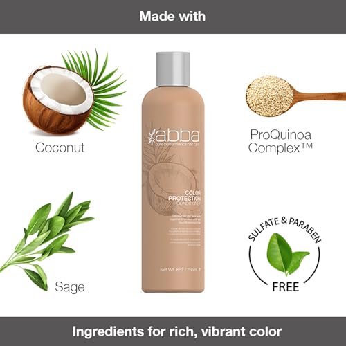 ABBA Coconut & Sage Color Protection Conditioner 8 Fl Oz - Nourishing Hair Care