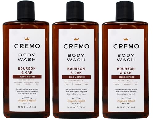 Men's Bourbon & Oak Body Wash - Moisturizing Shower Gel with Marula Oil