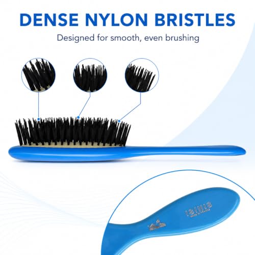 Electric Hair Brush 8-Row Styling Brush for Blow-Drying & Detangling - Blue