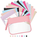 Clear Makeup & Toiletry Bag with Multi Colors - Waterproof PVC Pouch, 16 Pieces