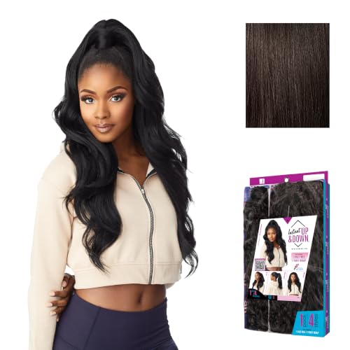 Sensationnel Instant Updown Half Wig & Ponytail Wrap - 2 DARK BROWN