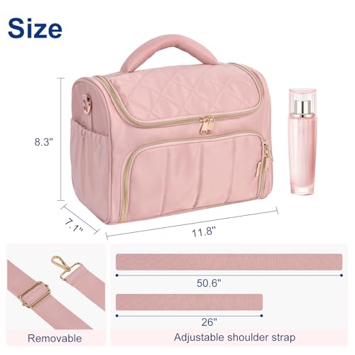 Large Pink Travel Toiletry Bag Organizer for Women - GR69N
