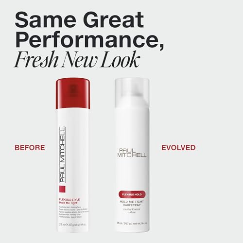 Paul Mitchell Hold Me Tight Hairspray, Flexible Hold, Lasting Control + Shine, For All Hair Types, especially Fine to Medium Hair