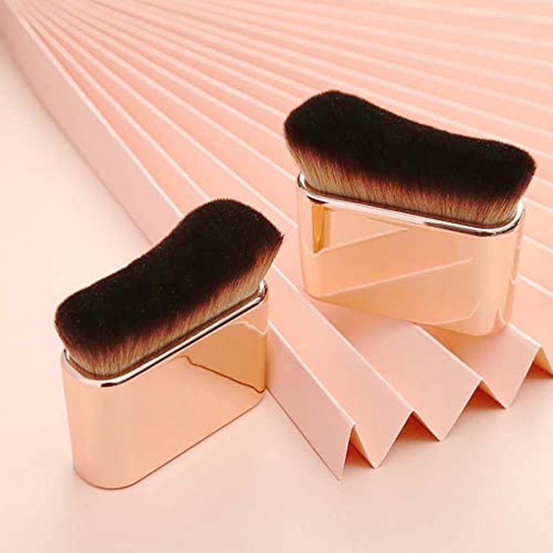 COSHINE Rose Gold Big Self Tanning Blend Brush, COSHINE Oval Foundation Makeup Blender, Kabuki Brush For Face or Body Makeup