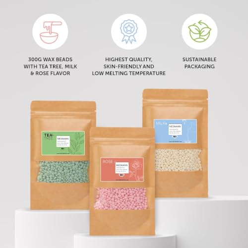 Women and Men Waxing Kit with Hard & Soft Wax Beads for Hair Removal - Beginner Friendly