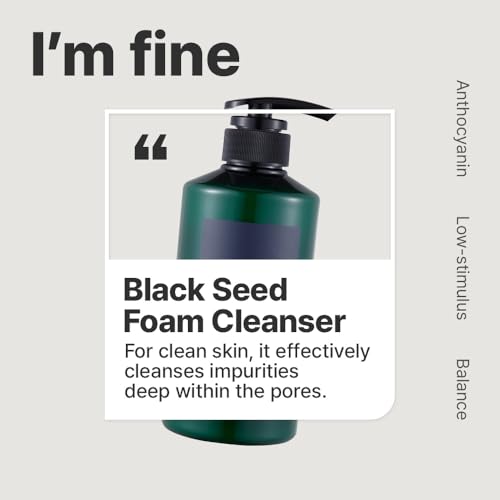 EUNYUL Blackseed Foam Cleanser 16.9fl.oz (500ml) Korean Skincare Large Size Face Wash Facial Foaming Cleanser
