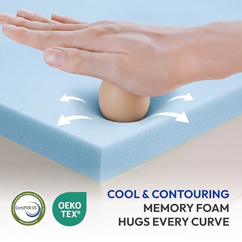 Twin Size Firm Gel Memory Foam Mattress - 6 Inch in a Box, Pressure & Spinal Support