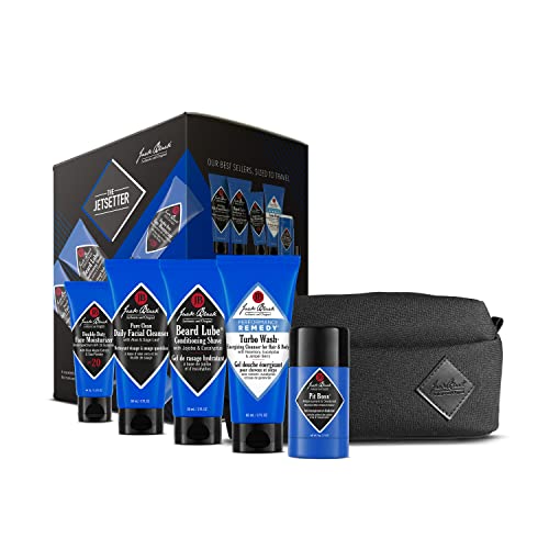 Men's Travel Skincare Set with Luxe Bag - Face, Body & Shaving Essentials