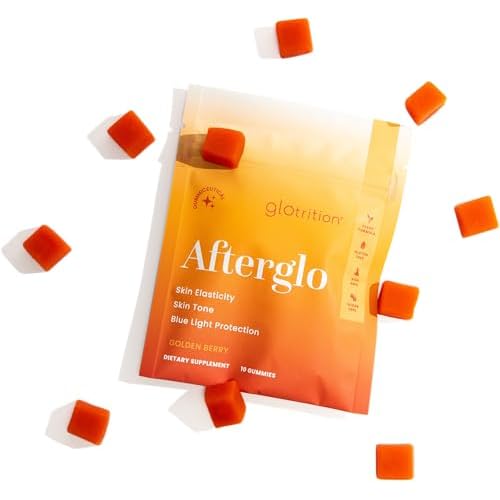 Glotrition Afterglo Gummies Travel Pack ? Lutein & Antioxidants for Skin Defense Travel Pack ? 10 Gummies