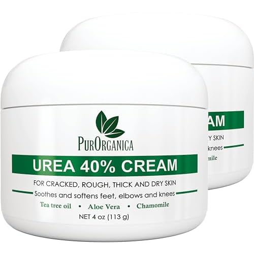 Urea 40% Foot Cream - Made in USA - Corn, Callus and Dead Skin Remover - Moisturizer & Rehydrater - For Thick, Cracked, Rough, Dead & Dry Skin - For Feet, Elbows and Hands - Pack of 2