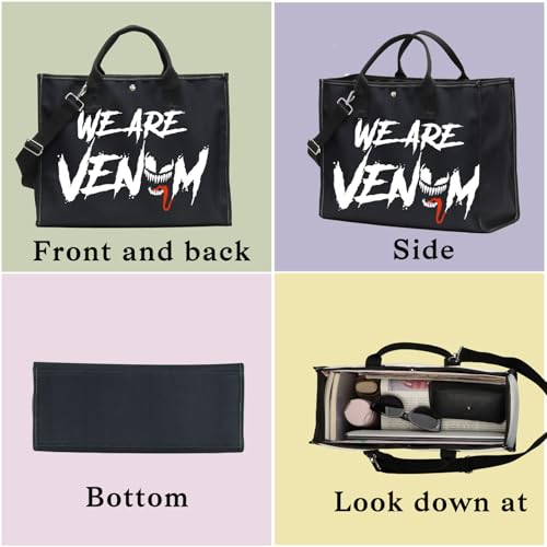 BWWKTOP Spider Hero Cosmetic Makeup Bag Villain Movie Fans Gift We Are Venom Makeup Zipper Pouch Bag (WE ARE VE BG)